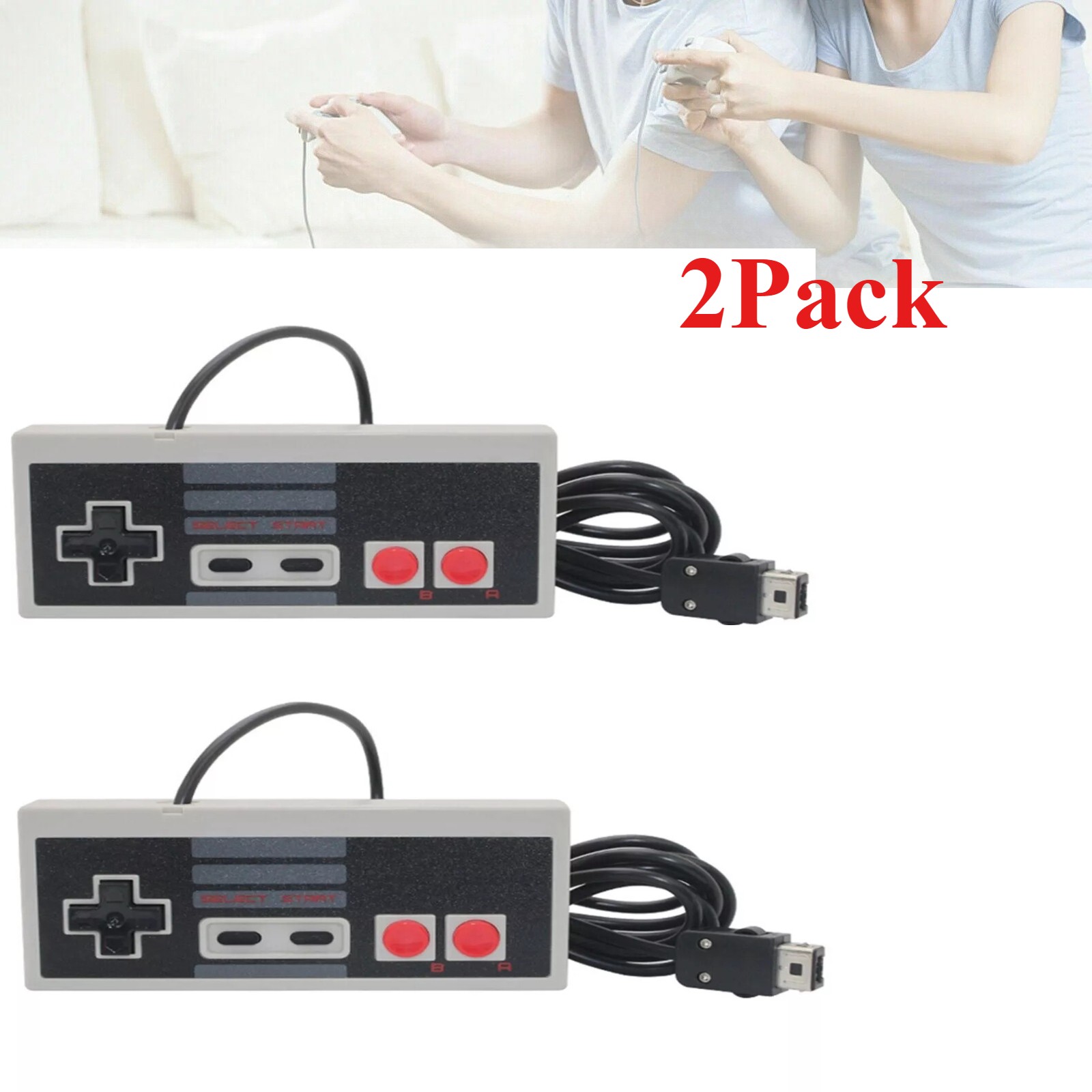 2Pcs For Nintendo NES Mini Classic Edition Console Game Wired Controller Remote 2Pcs For Nintendo NES Mini Classic Edition Console Game Wired Controller Remote