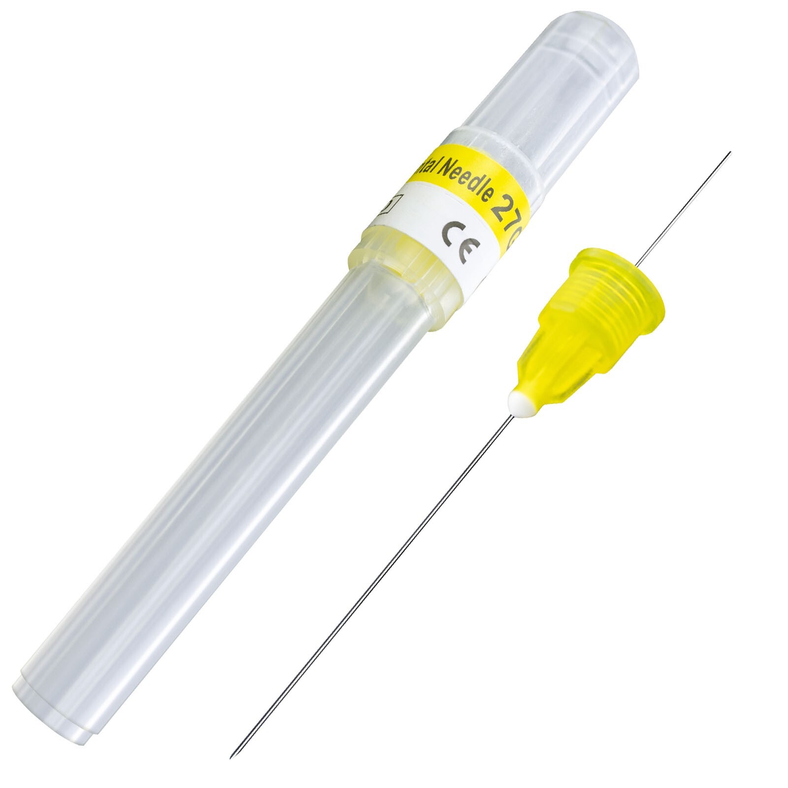 27G, 30G, 30G-XS Dental Plastic Hub Needles Self-Threading Tri-Bevel Point