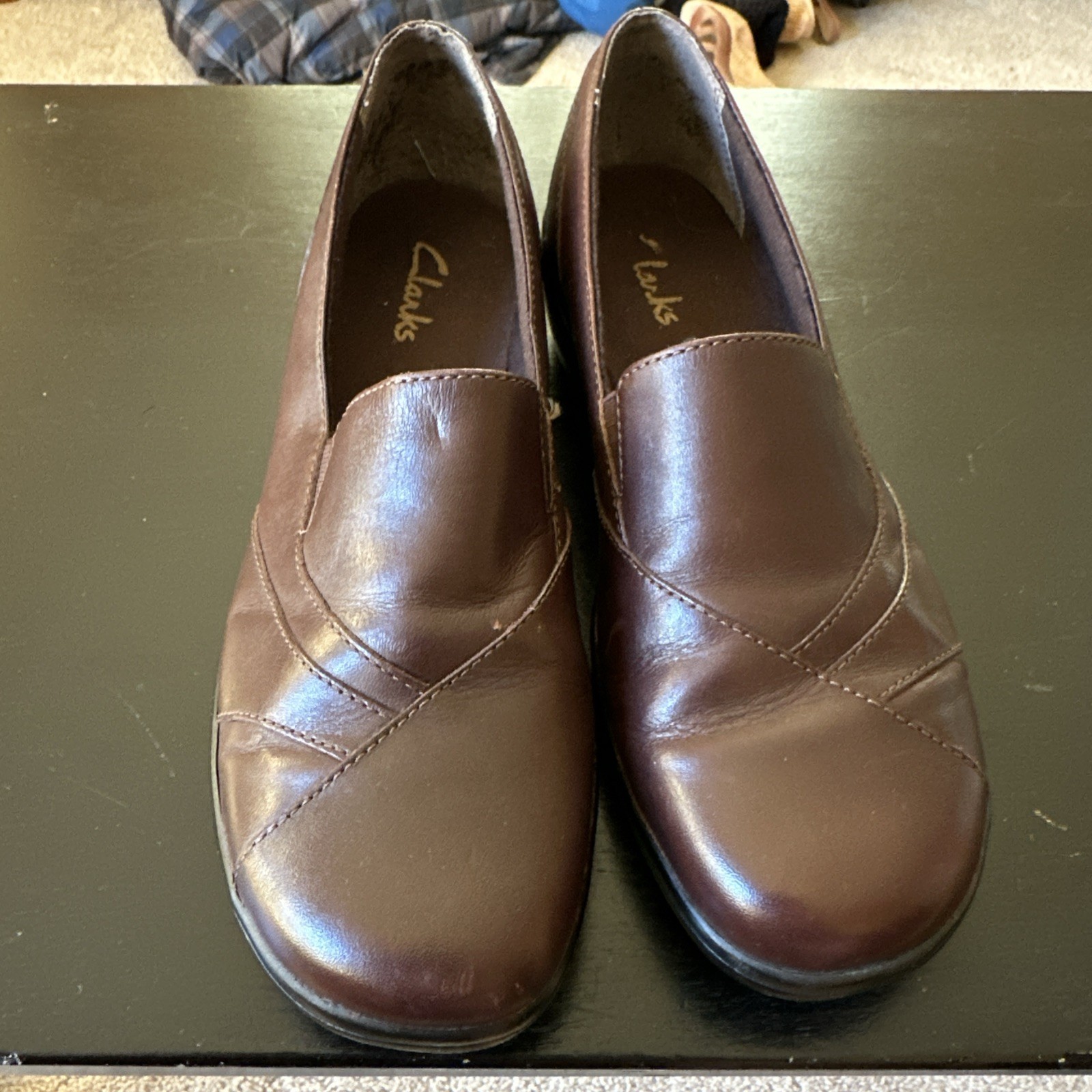 Clark\'s Collection Women\'s Brown leather shoes 8.5 M EUC Clark\'s Collection Women\'s Brown leather shoes 8.5 M EUC