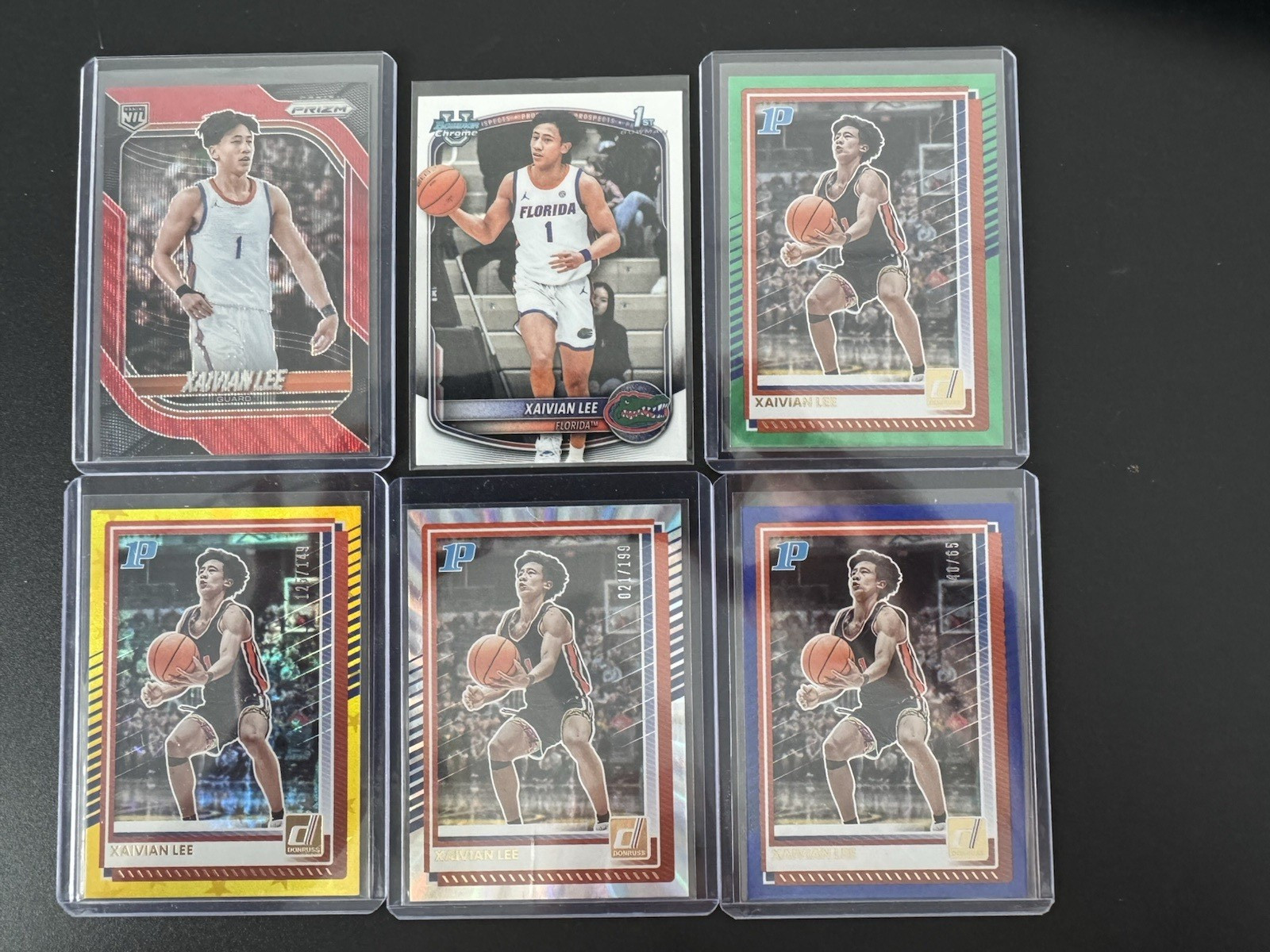 2025-26 Xaivian Lee AUTO /49 5x Numbered Donruss Prizm Bowman Chrome Gators