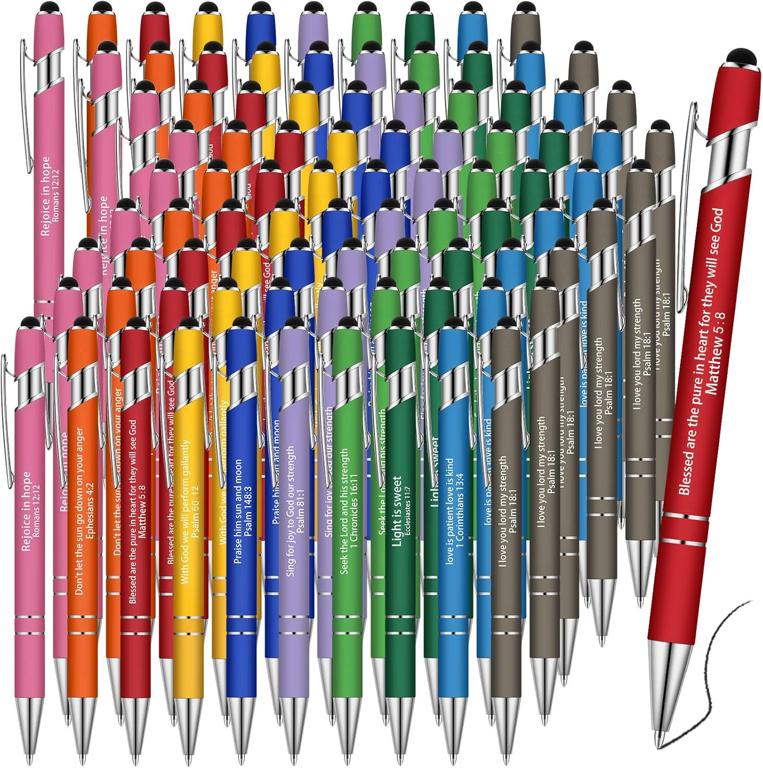 90 Pcs Inspirational Christian Pens with Bible Verses for Gifts and Events