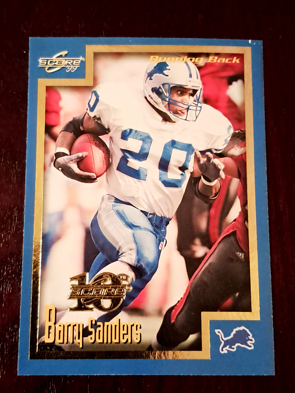Barry Sanders /1989 10th Anniversary 1999 Score 449/1999 #29 Detroit Lions Barry Sanders /1989 10th Anniversary 1999 Score 449/1999 #29 Detroit Lions