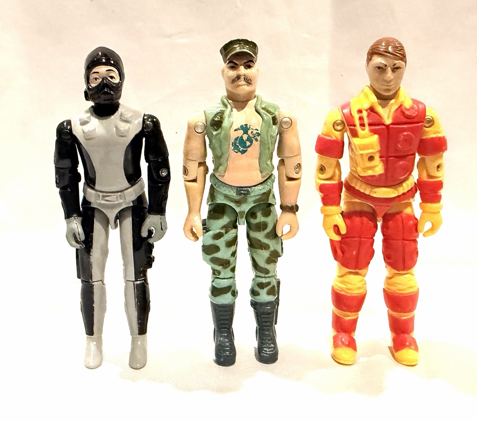Vintage GI Joe ARAH 1983 Gung-Ho & Blowtorch & 1984 Torpedo Action Figure Lot