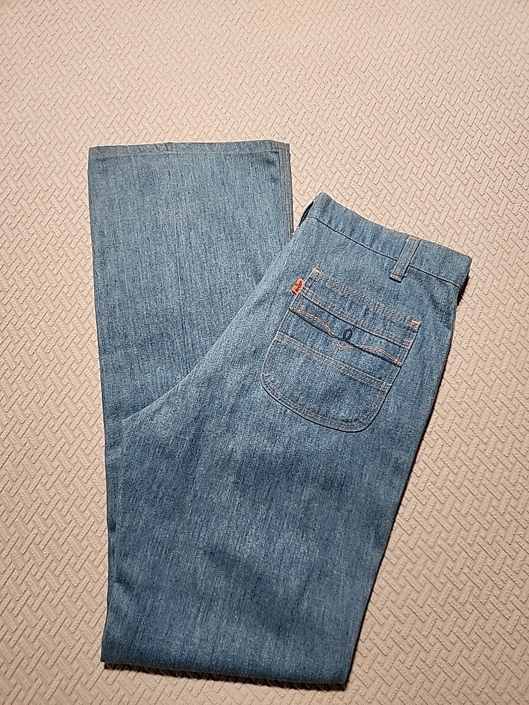 Vintage Ultra rare 1970\'s Levi\'s Orange tab Mens jeans Bootcut lightweight 32x32