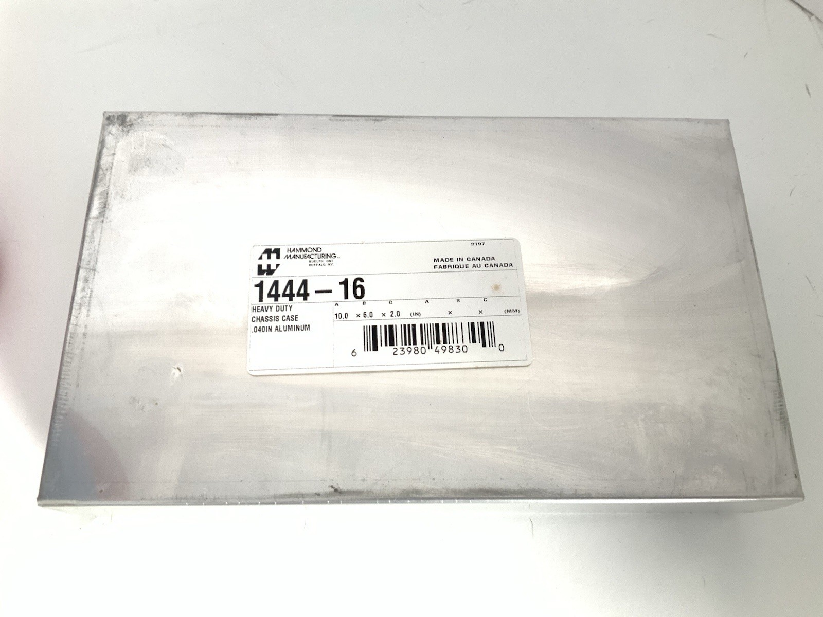 HAMMOND MANUFACTURING  1444-16 ALUMINUM BOX OPEN BOX