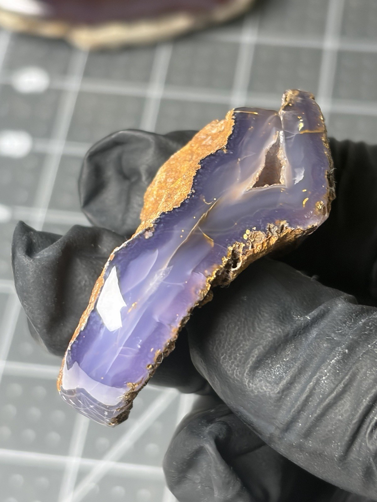 Gemmy Holley Blue Agate Polishes Specimen Purple Holly Druzy Oregon Gemmy Holley Blue Agate Polishes Specimen Purple Holly Druzy Oregon