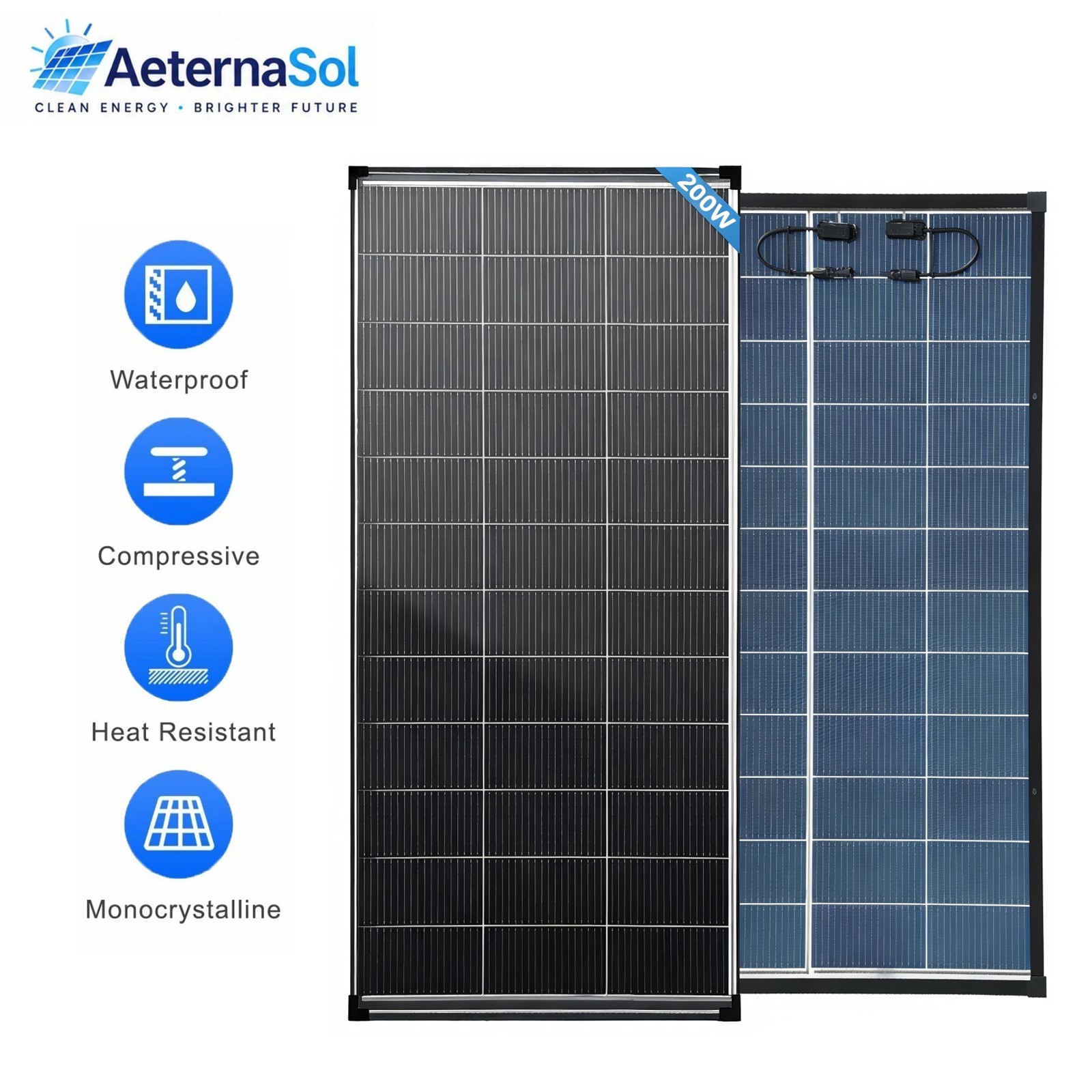 AeternaSol 200W Bifacial Solar Panel Mono N-Type 18BB Home RV Boat Off-Grid US AeternaSol 200W Bifacial Solar Panel Mono N-Type 18BB Home RV Boat Off-Grid US