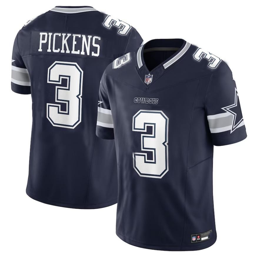 Men\'s Cowboys #3 George Pickens Limited Game Stitched Jersey