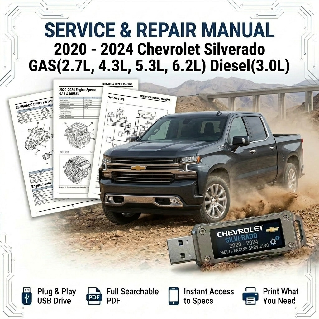 CHEVROLET SILVERADO 2020 2021 2022 2023 2024 SERVICE REPAIR WORKSHOP MANUAL USB
