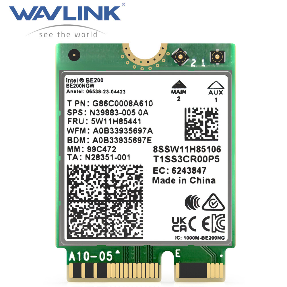 WiFi 7 6E Card Intel BE200 NGFF M.2 Wifi Card Tri-band Bluetooth5.4 Network Card