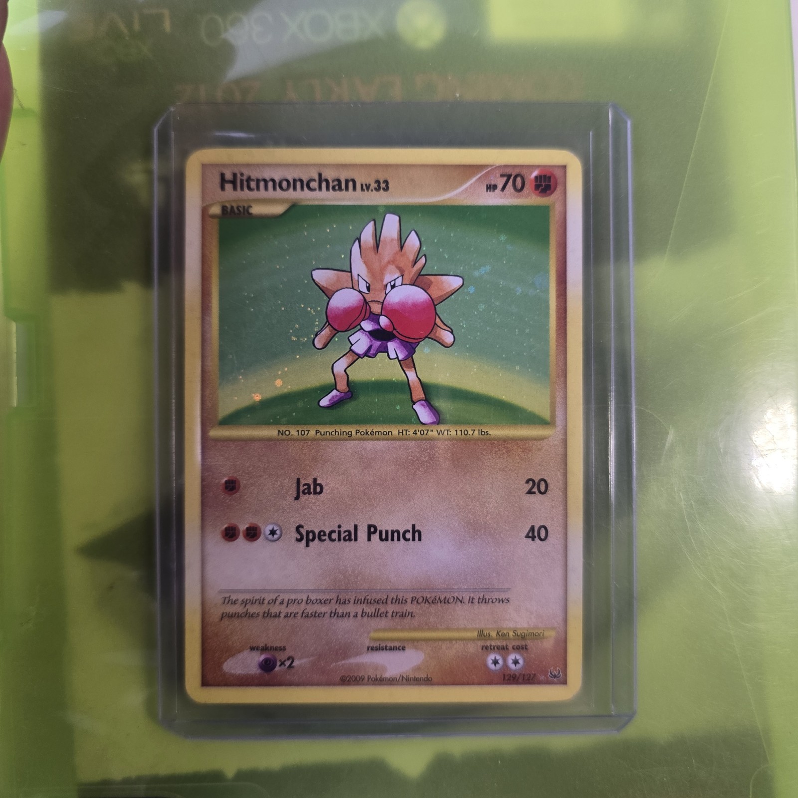 Hitmonchan #129/127 HOLO Pokemon Platinum 2009 LP+ SWIRL Hitmonchan #129/127 HOLO Pokemon Platinum 2009 LP+ SWIRL