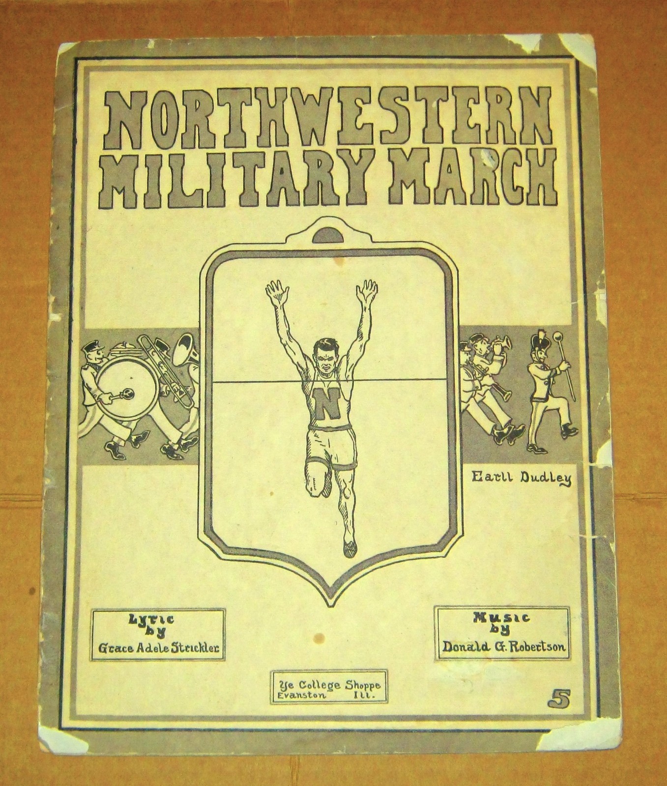 Rare 1912 'NORTHWESTERN MILITARY MARCH' Sheet Music - Northwestern University
