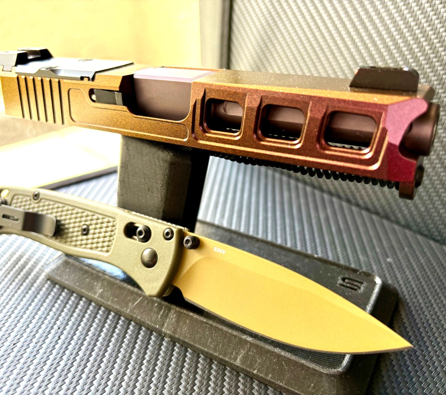 Custom GunCandy Slide For Glock 19 Gen 3 Complete RMR Cut G19 Upper +FREE KNIFE