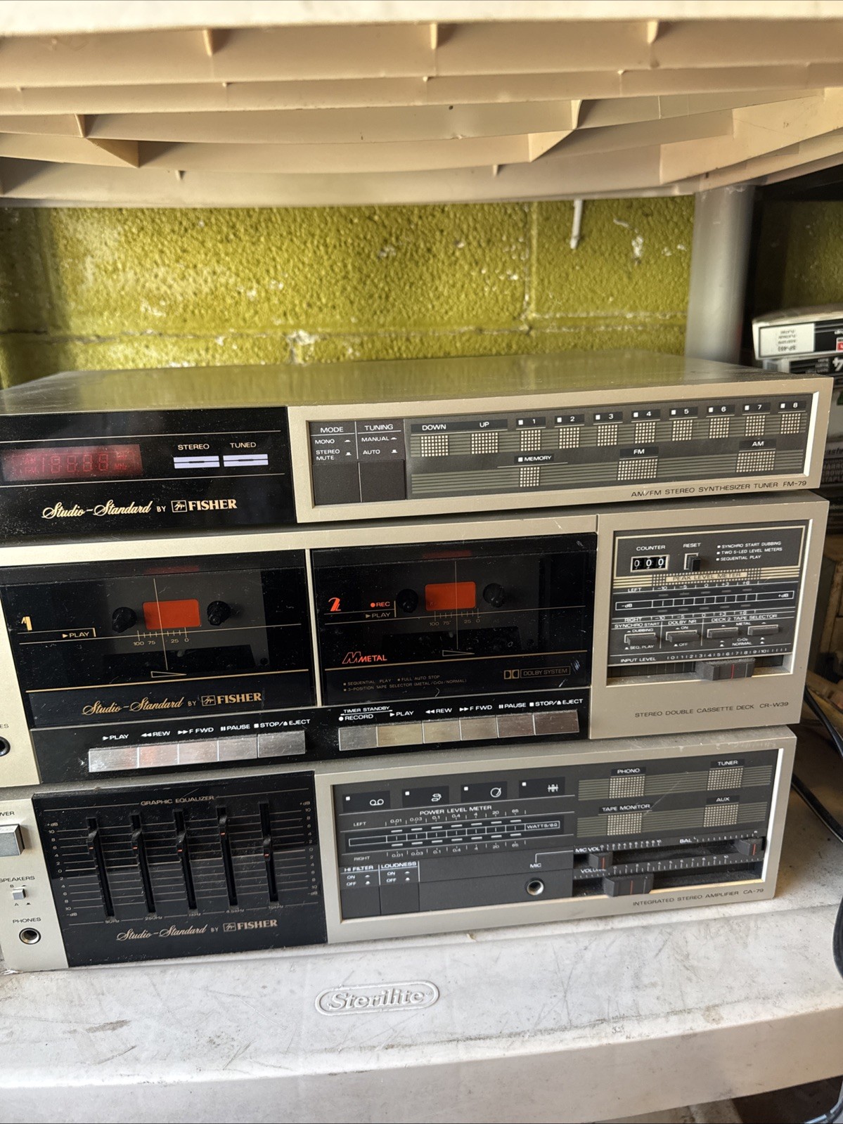 Vintage Studio Standard Fisher Stereo Equipment 3pc Set Vintage Studio Standard Fisher Stereo Equipment 3pc Set