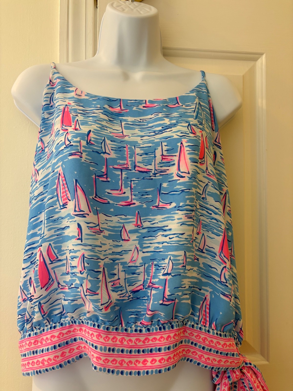 NWOT Lilly Pulitzer dressy sailboat top with tie on side NWOT Lilly Pulitzer dressy sailboat top with tie on side