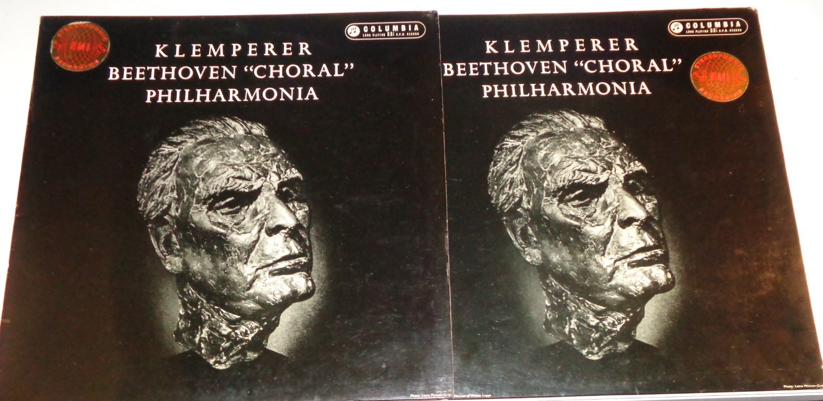 Columbia 2 LPs SAX 2276/2277 Blue/Silver label Klemperer Beethoven Symphony No.9