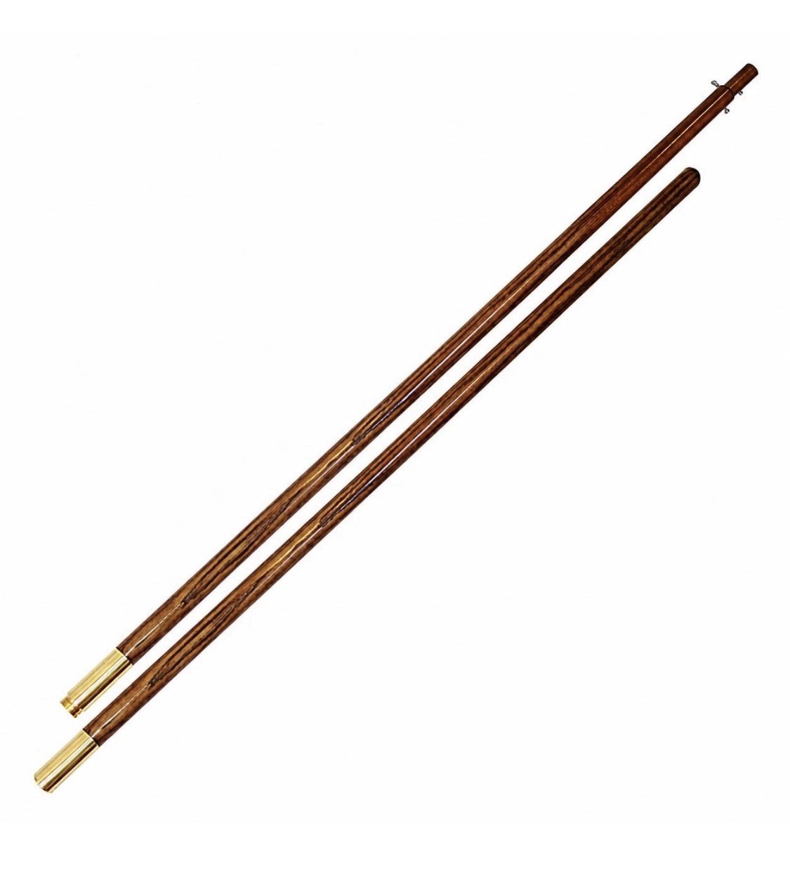 8-Foot Indoor Oak Flagpole - Brown & Gold Home Decor Solution