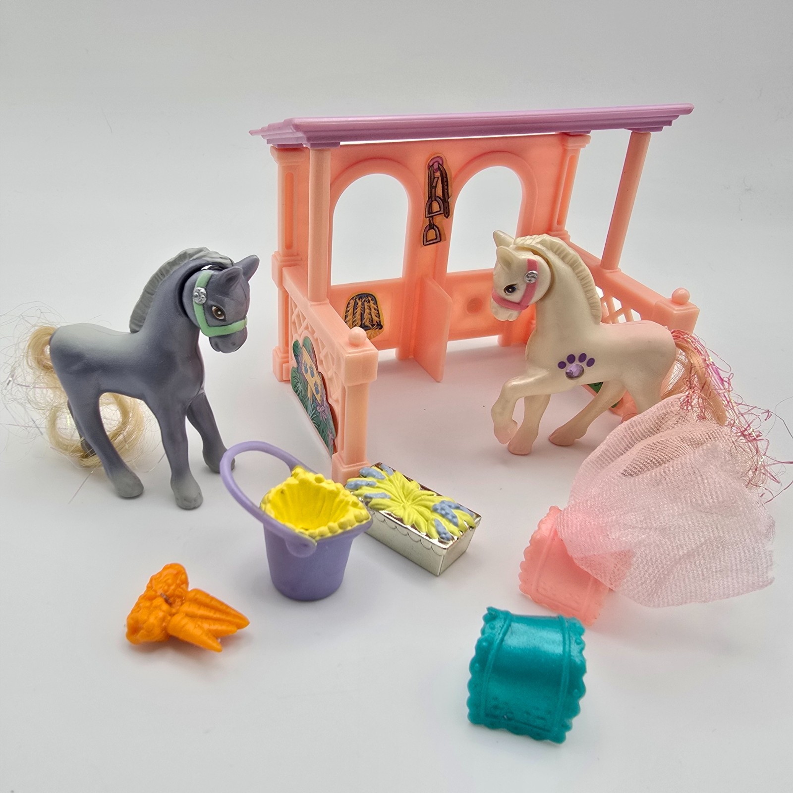 VTG 1994 Kenner Littlest Pet Shop Sweetheart Ponies w/Moonglow Stable | PARTIAL