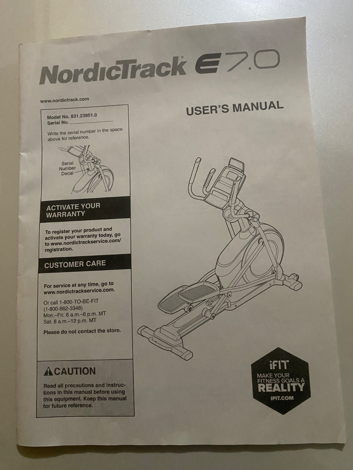 Nordic Track E7.0 Model 831.23951 Tablet Holder, Rollers + Instructions Nordic Track E7.0 Model 831.23951 Tablet Holder, Rollers + Instructions