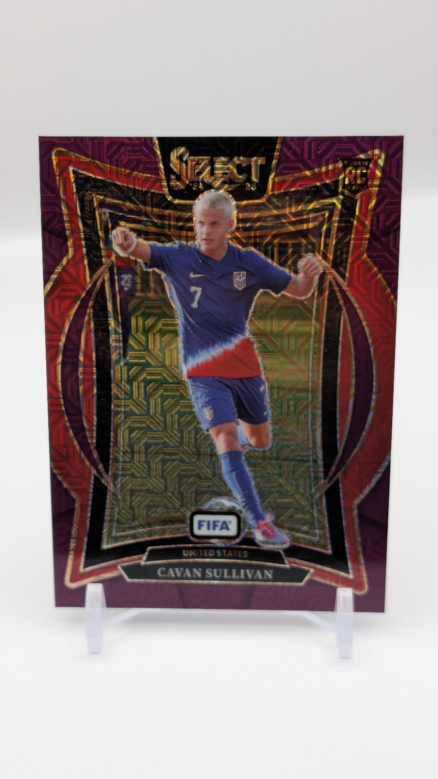 2024-25 Panini Select Fifa - Terrace Cavan Sullivan #98 Purple Mojo Prizm (RC) 2024-25 Panini Select Fifa - Terrace Cavan Sullivan #98 Purple Mojo Prizm (RC)