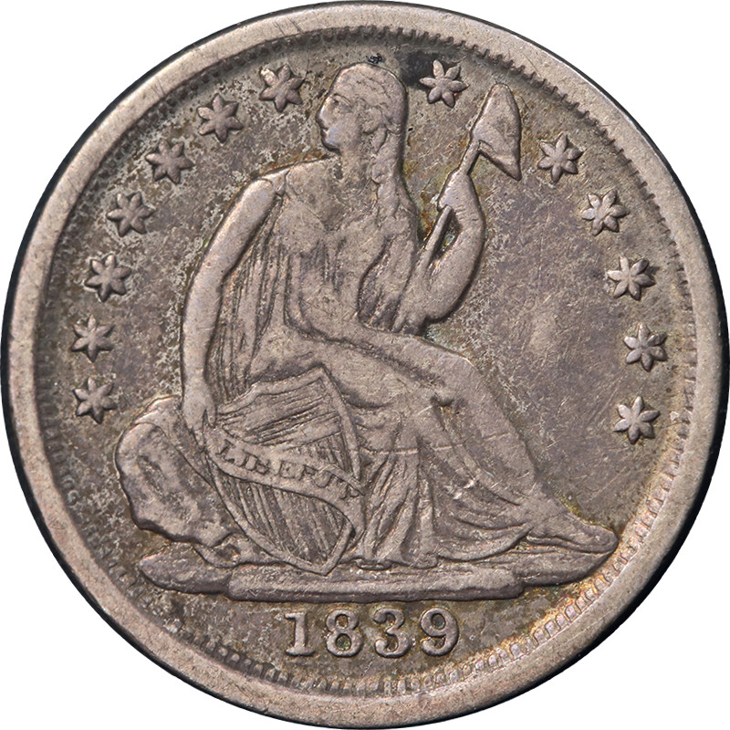 1839-O Seated Liberty Half Dime 'No Drapery' Nice XF Nice Eye Appeal Nice Str...