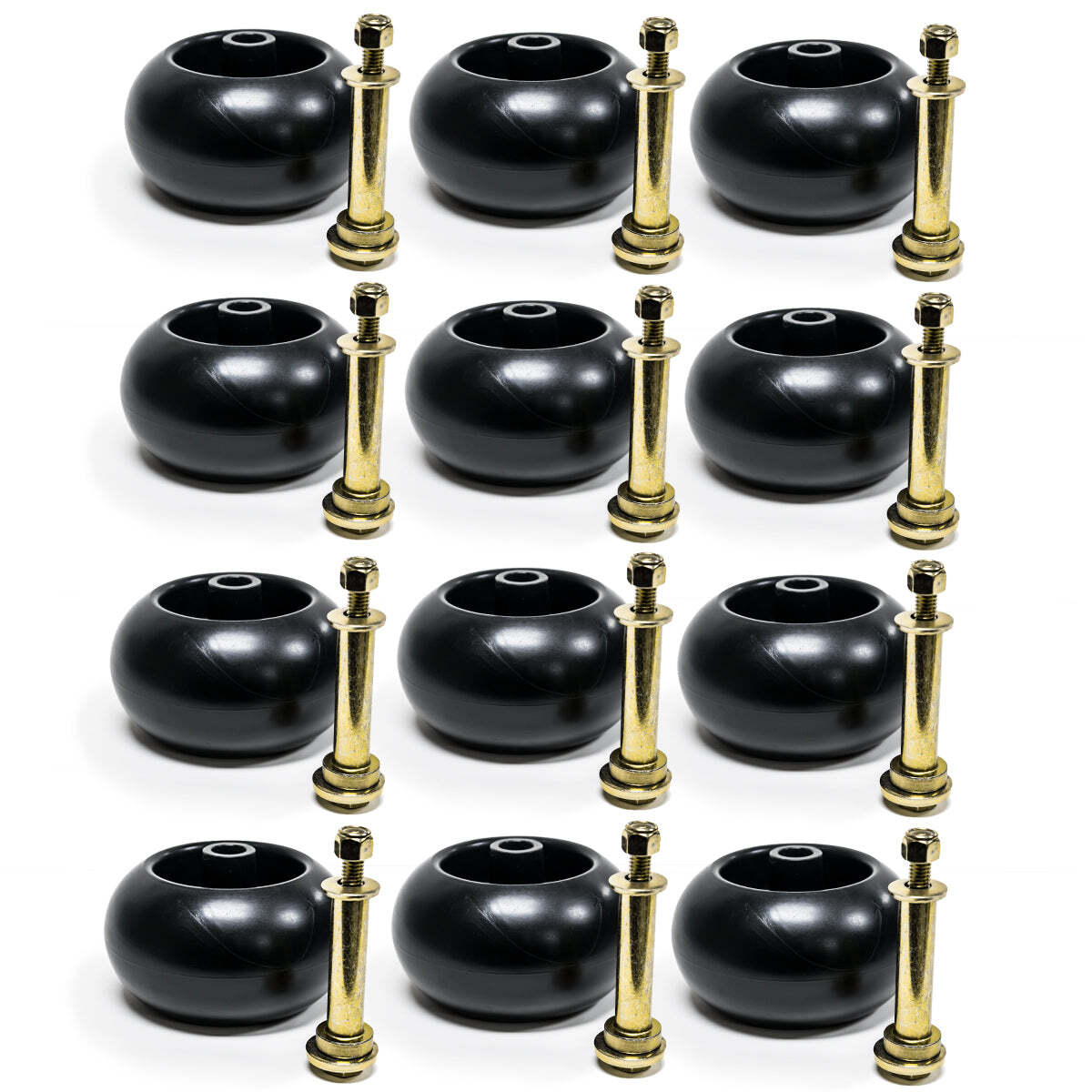 12PK Deck Wheel Roller Kits for Exmark 103-3168 103-4051 with Hardware