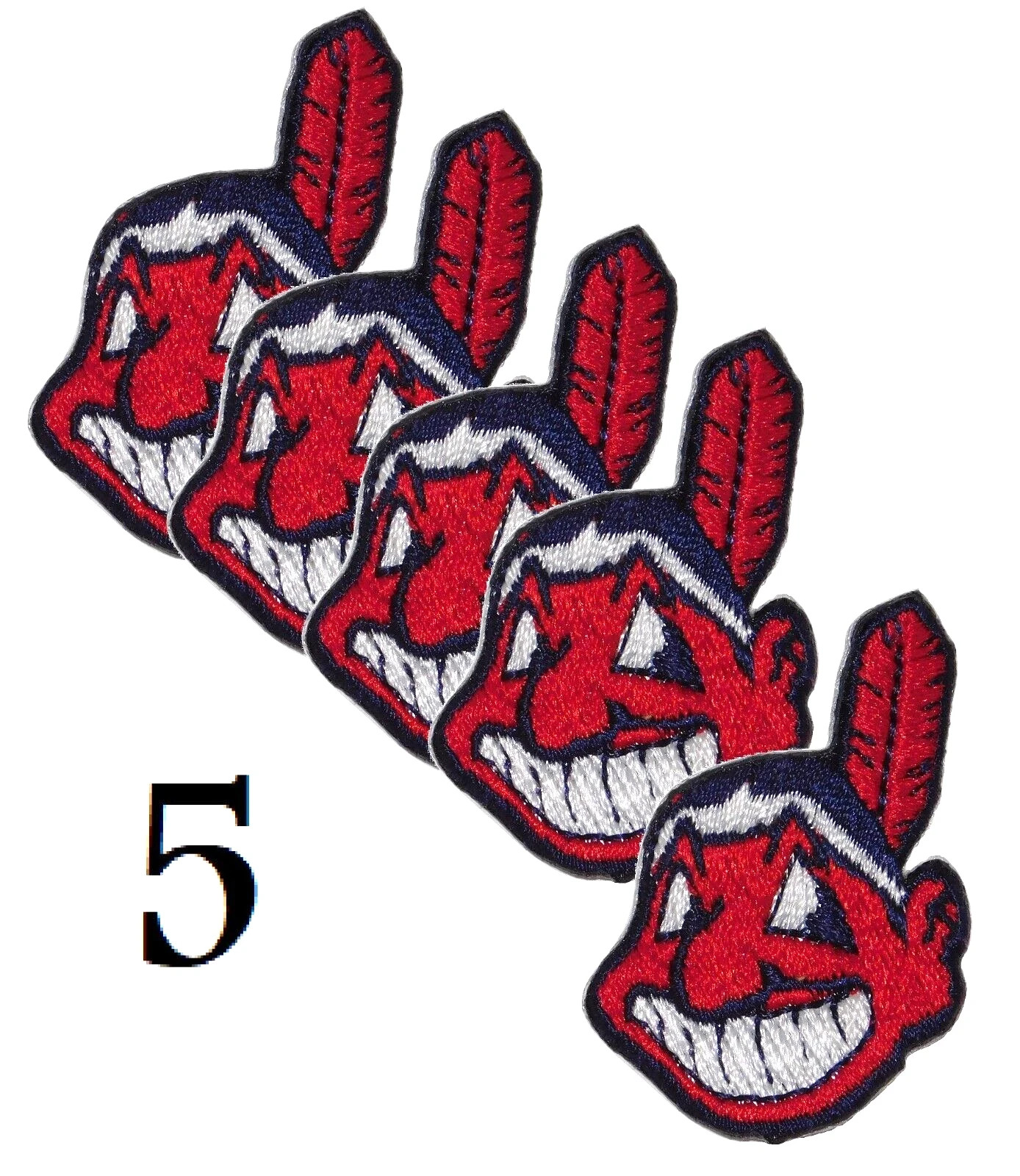 SET of 5 CLEVELAND INDIANS MLB BASEBALL VINTAGE 2\