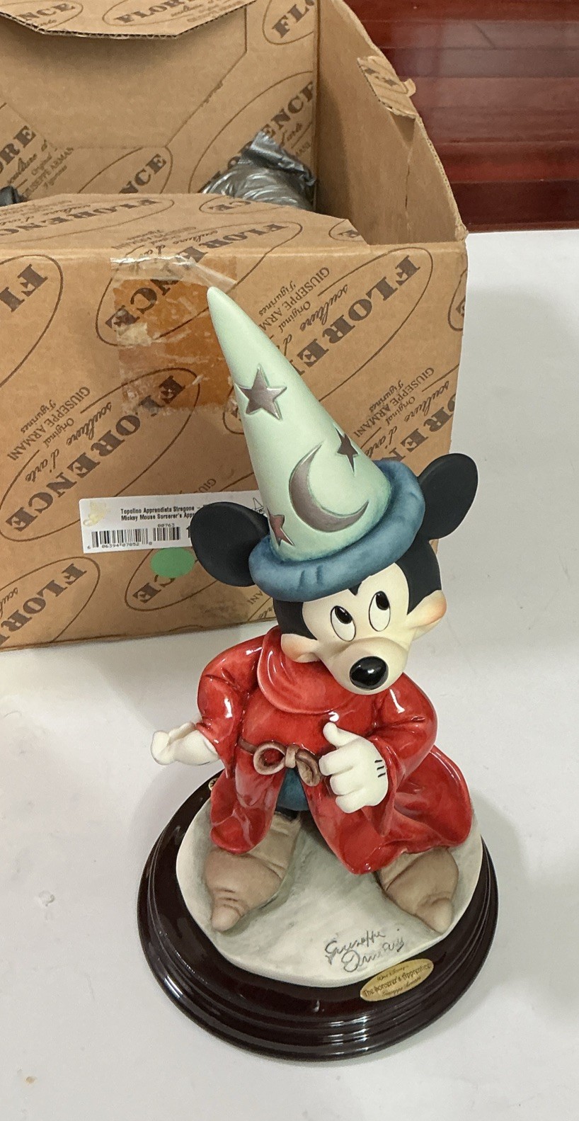 Giuseppe Armani Mickey Mouse Sorcerer\'s Apprentice 1710C Figurine Disney Box COA