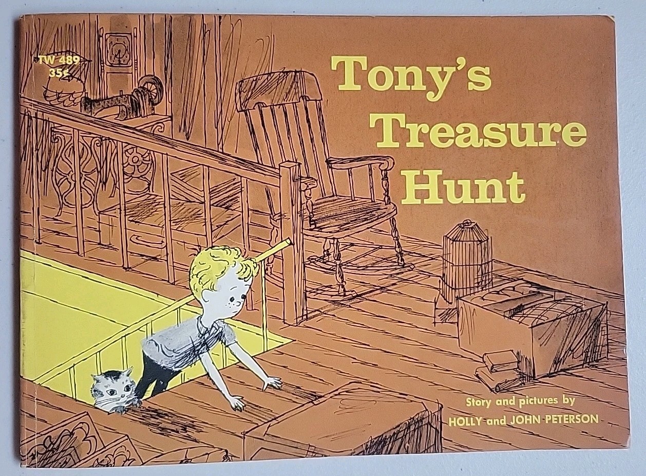 Tony\'s Treasure Hunt 1964 1st Print Scholastic PB Holly & John Peterson