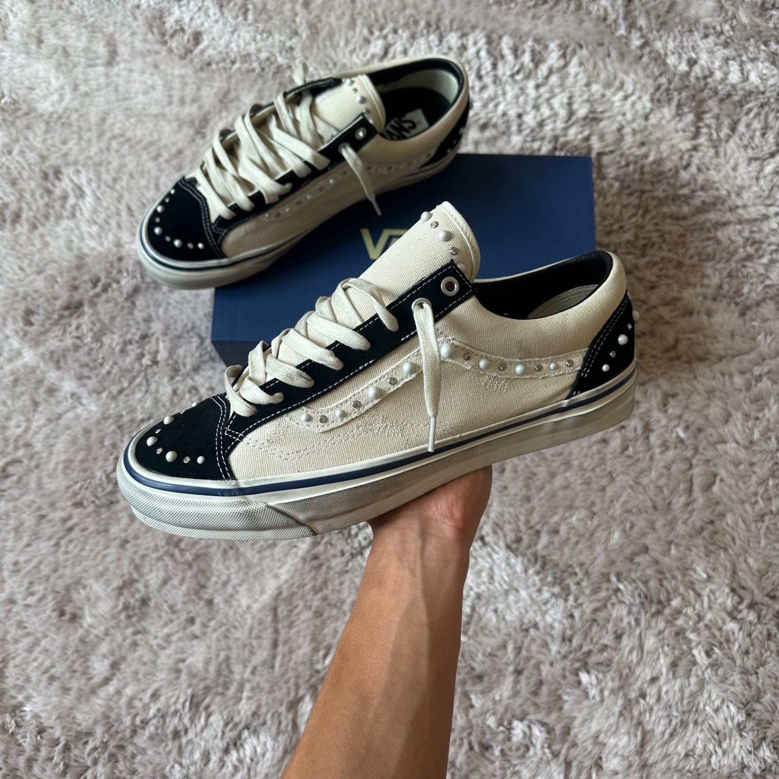 Vans LX Old Skool 36 Pearlized Marshmallow Black - Brand New - Multiple Sizes