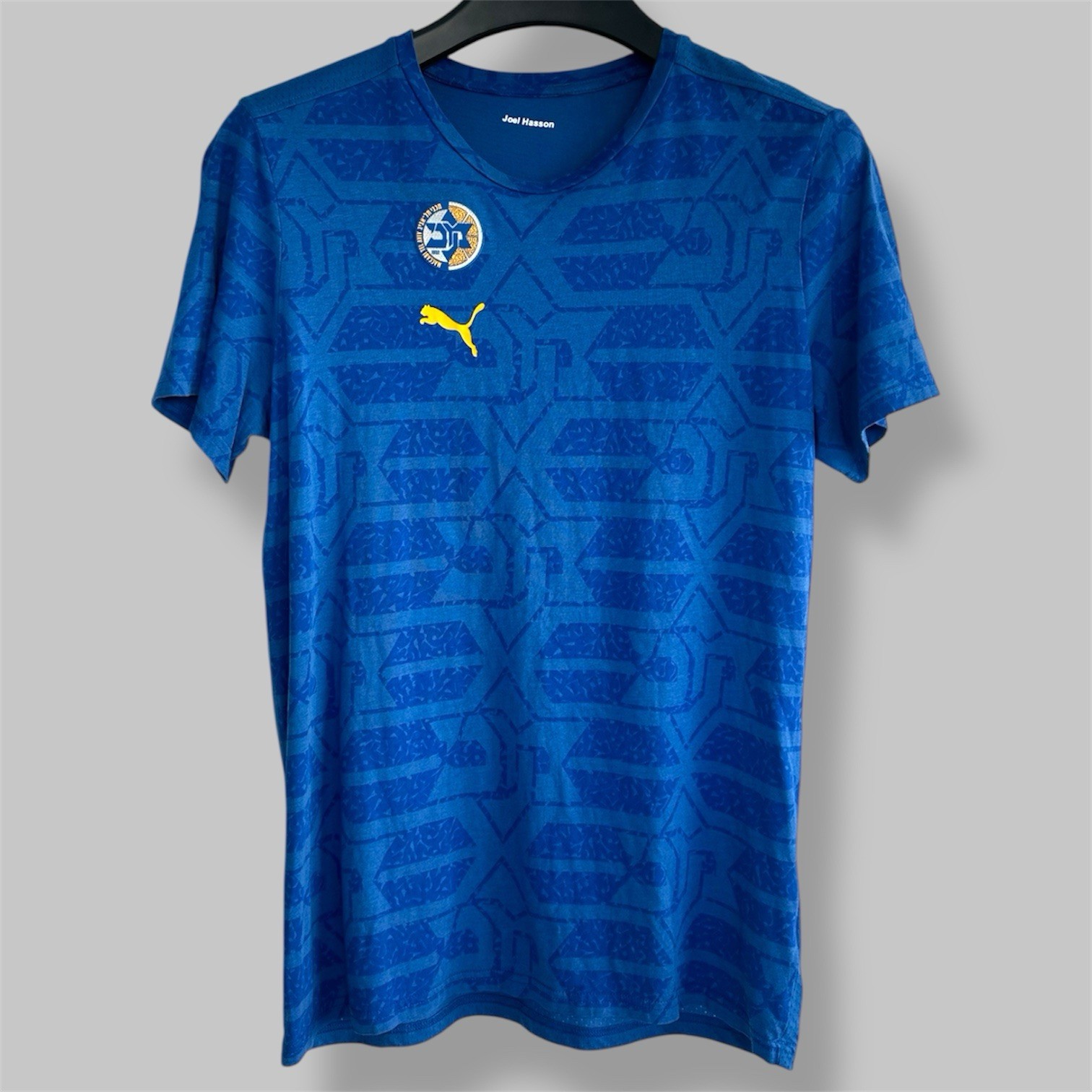 Maccabi Tel Aviv Basketball Team Puma Warm Up Jersey Poly Cotton Size L