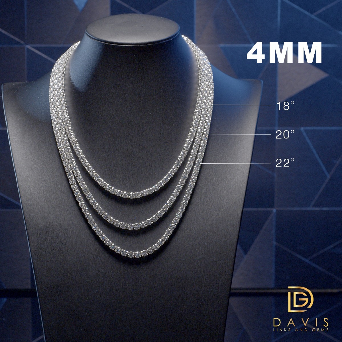 VVS1 MOISSANITE TENNIS CHAINS 925 SILVER 2MM-6.5MM Passes 💎 Tester VVS1 MOISSANITE TENNIS CHAINS 925 SILVER 2MM-6.5MM Passes 💎 Tester
