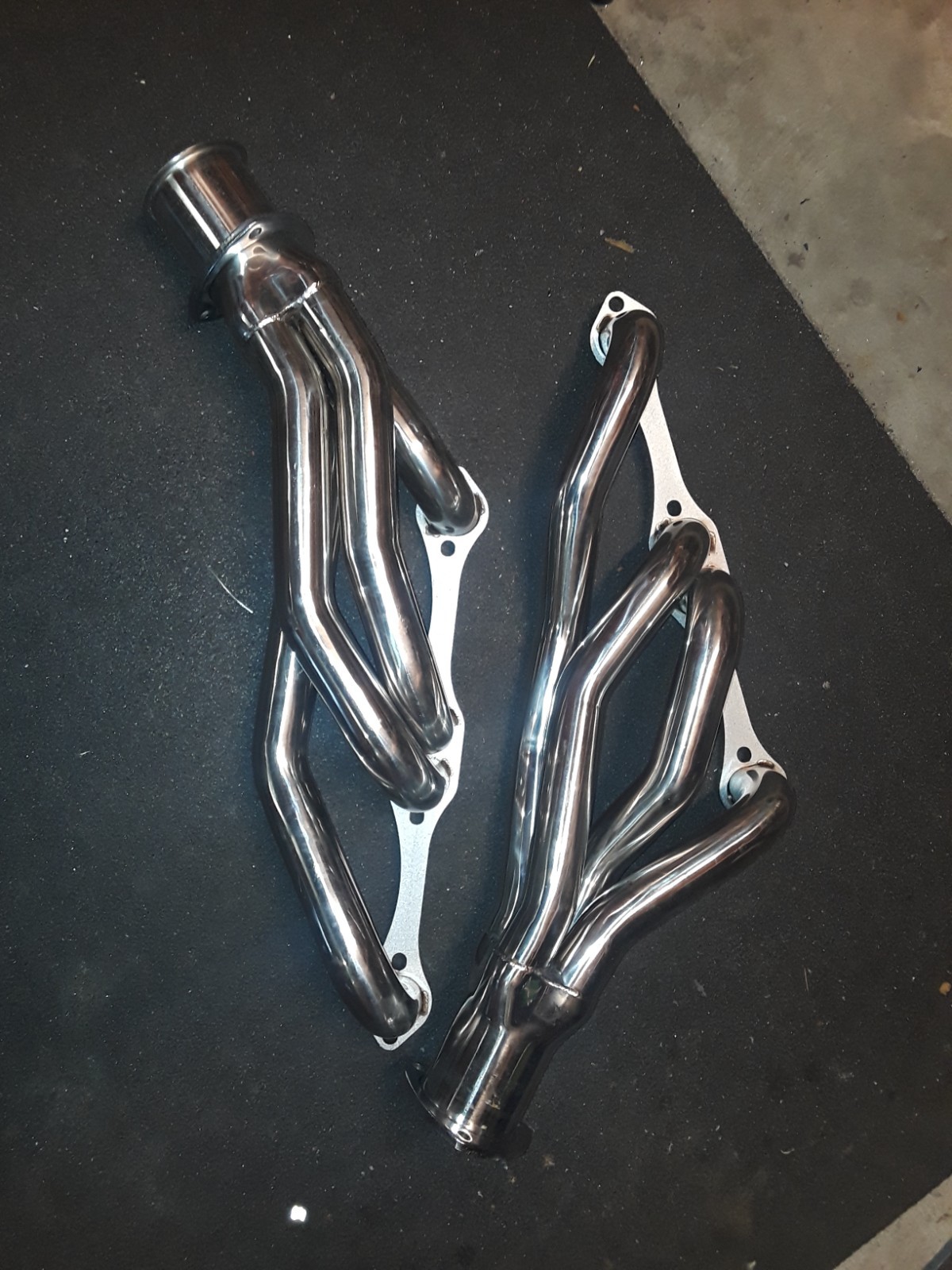 New SBC  shorty headers  CHROME  Unbranded