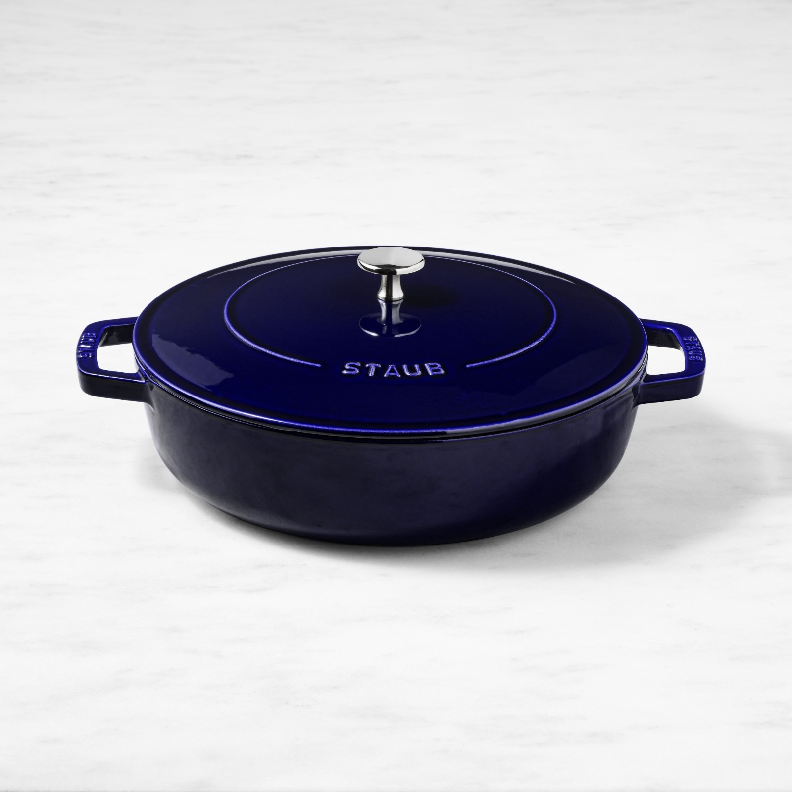 SALE Authentic Staub x Smitten Kitchen Enameled Cast Iron Braiser 4-Qt Sapphire