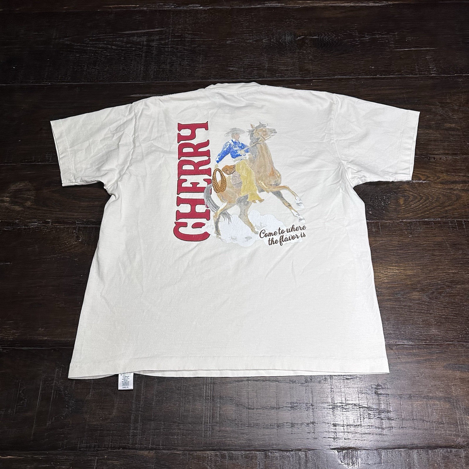 Cherry Los Angeles T Shirt Sz  M Embroidered Pocket Cowboy Streetwear LA READ