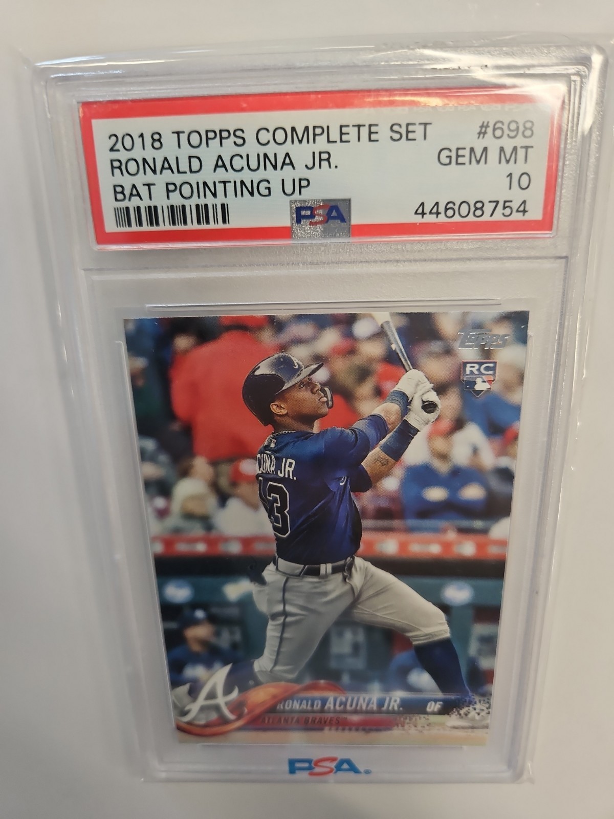 Ronald Acuna Jr 2018 Topps Complete Sets Rookie PSA 10 Gem Mint Braves RC #698