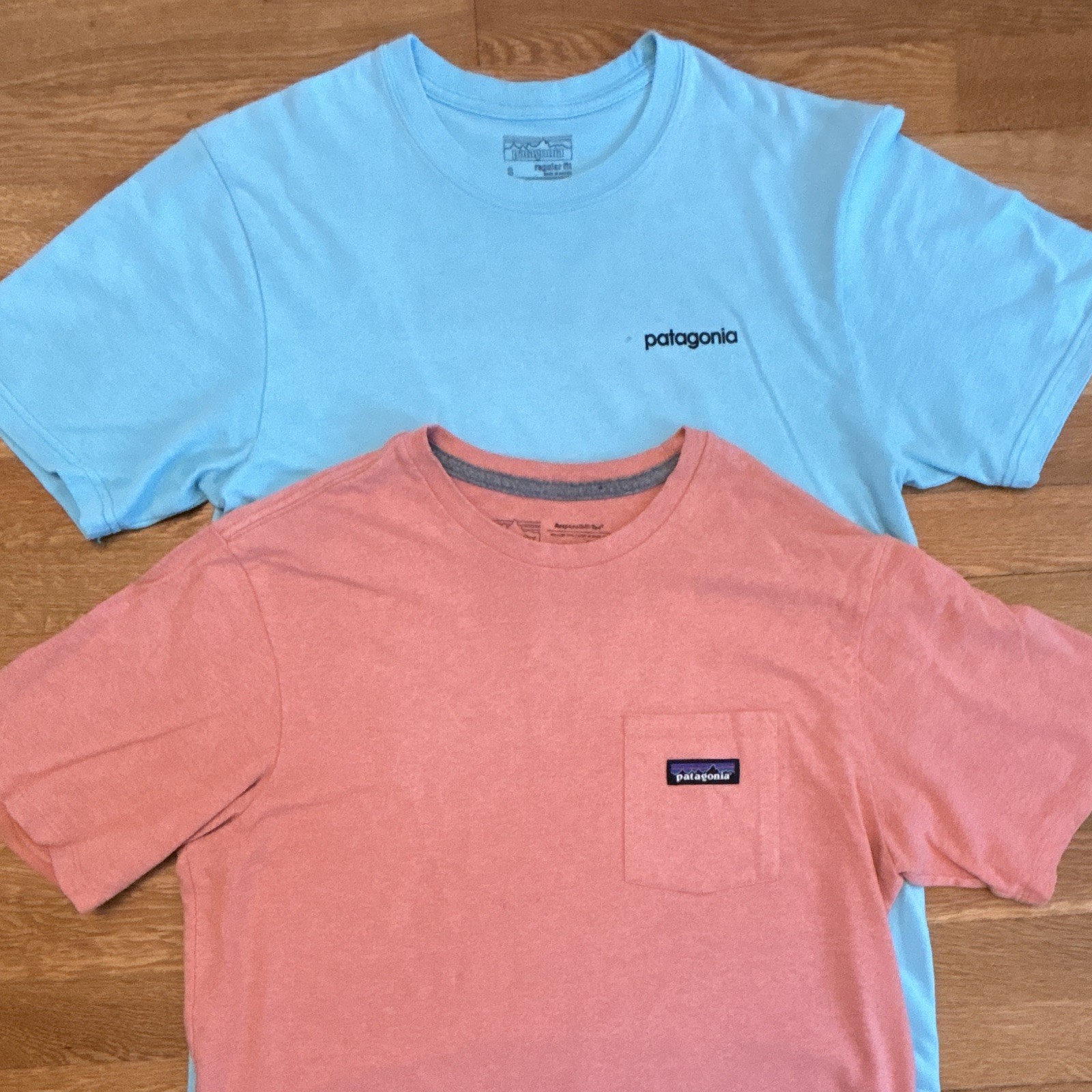 Patagonia Men’s S Regular Cotton Logo Crewneck T-Shirts Lot 2 Responsibili-tee