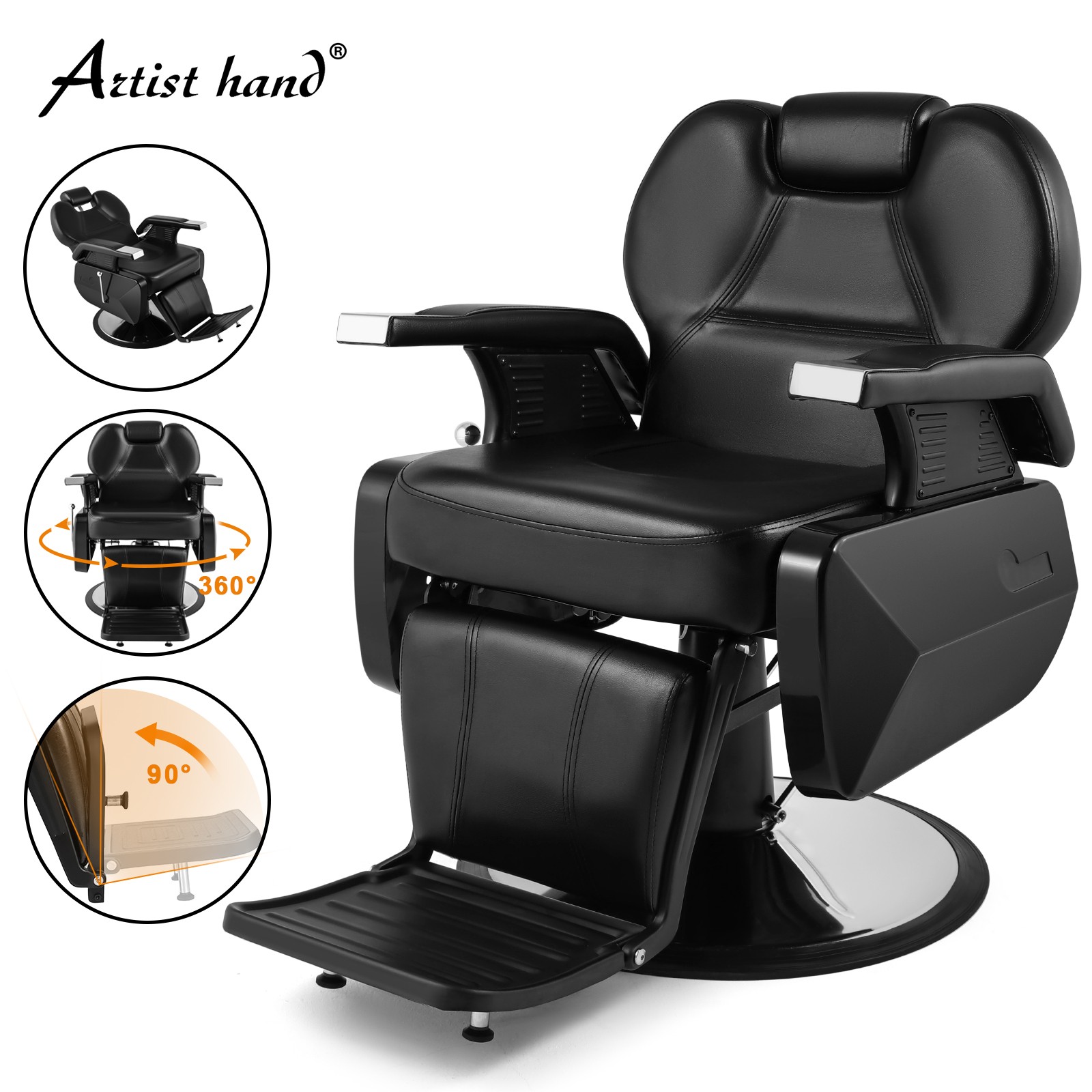 Recline All Purpose Barber Chair Heavy Duty Hydraulic Beauty Salon Spa Stylist Recline All Purpose Barber Chair Heavy Duty Hydraulic Beauty Salon Spa Stylist