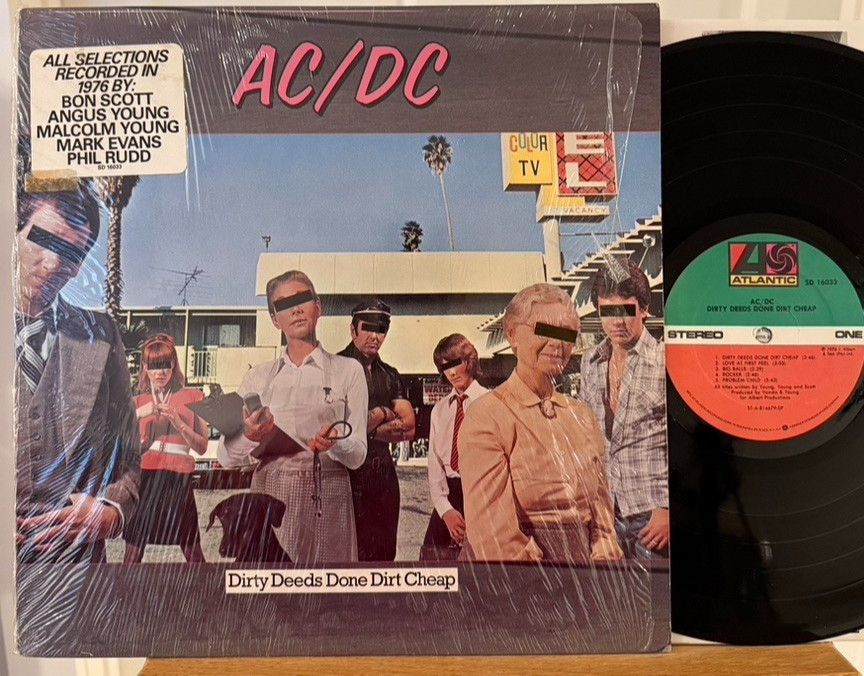 AC/DC Dirty Deeds Done Dirt Cheap Vinyl LP Atlantic SD 16033 Shrink Hype