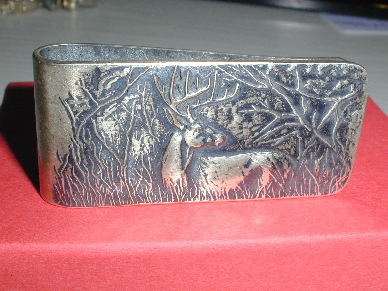 VINTAGE JAMES AVERY STERLING SILVER DEER MONEY CLIP