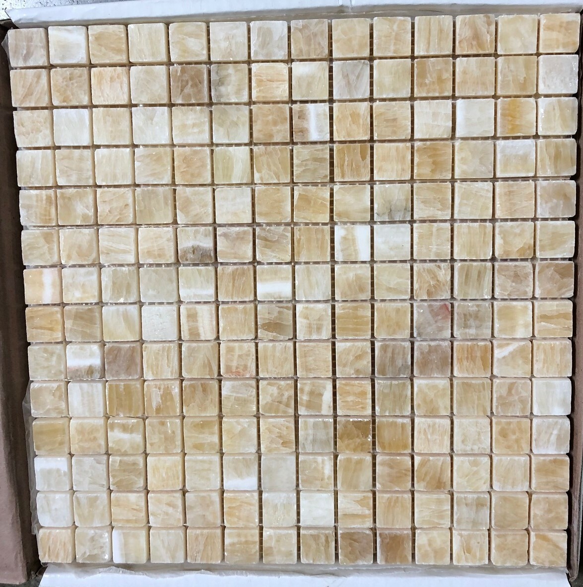 12x12 Mosaic Honey Onyx Stone Tile Backsplash BOX OF 5 Tiles T-31 12x12 Mosaic Honey Onyx Stone Tile Backsplash BOX OF 5 Tiles T-31