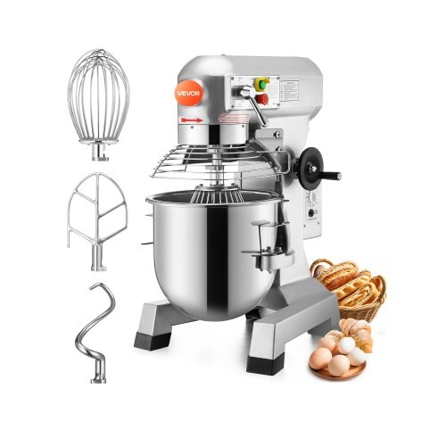 VEVOR 600W 110V Commercial Food Mixer 15Qt 3 Speed Stand Mixer for Kitchen US