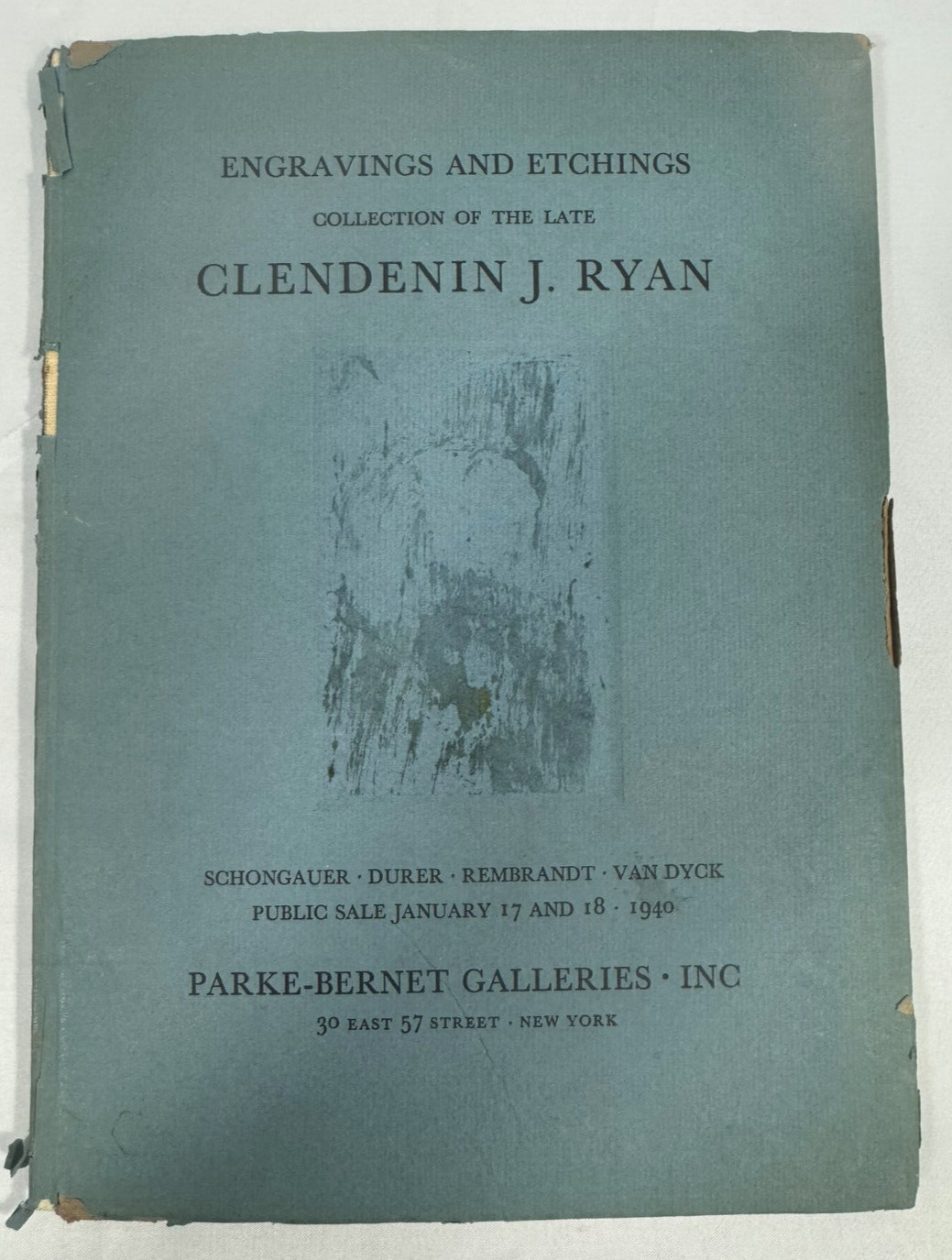 Rare 1940 Auction Catalog – Clendenin J. Ryan Collection – Rembrandt, Dürer