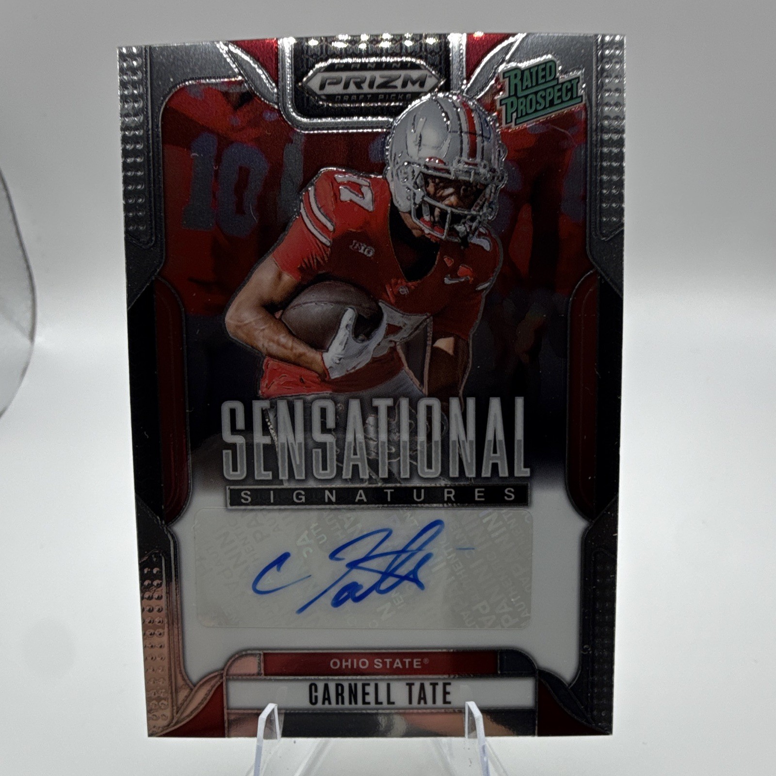 2025 Panini Prizm Draft Picks - Sensational Signatures Carnell Tate #SS-CTA 2025 Panini Prizm Draft Picks - Sensational Signatures Carnell Tate #SS-CTA
