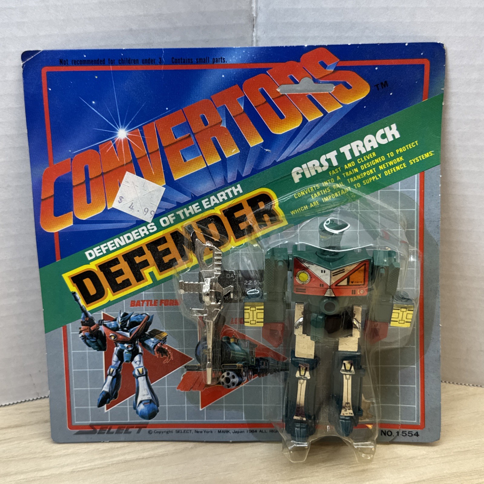 1984 Select Convertors First Track Batrain Robot Train No 1554 Sealed Vintage