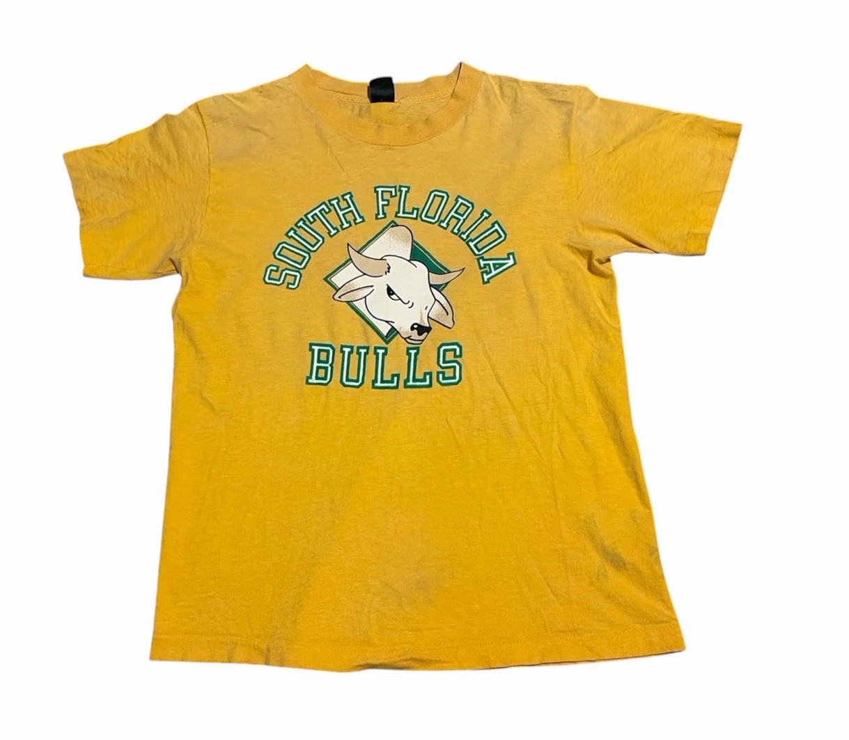 Vintage South Florida University T-shirt 70s Bulls S/M Single Stitch Distressed