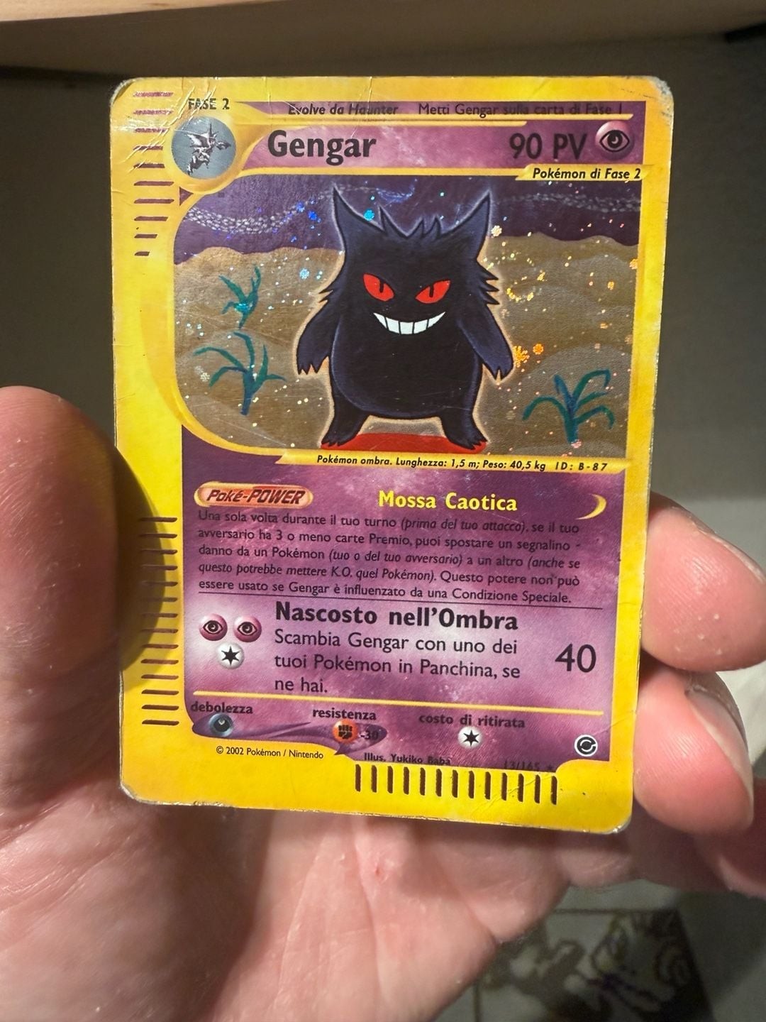Pokemon Gengar Expedition 13/165 Holo Rare Italian HP W swirl