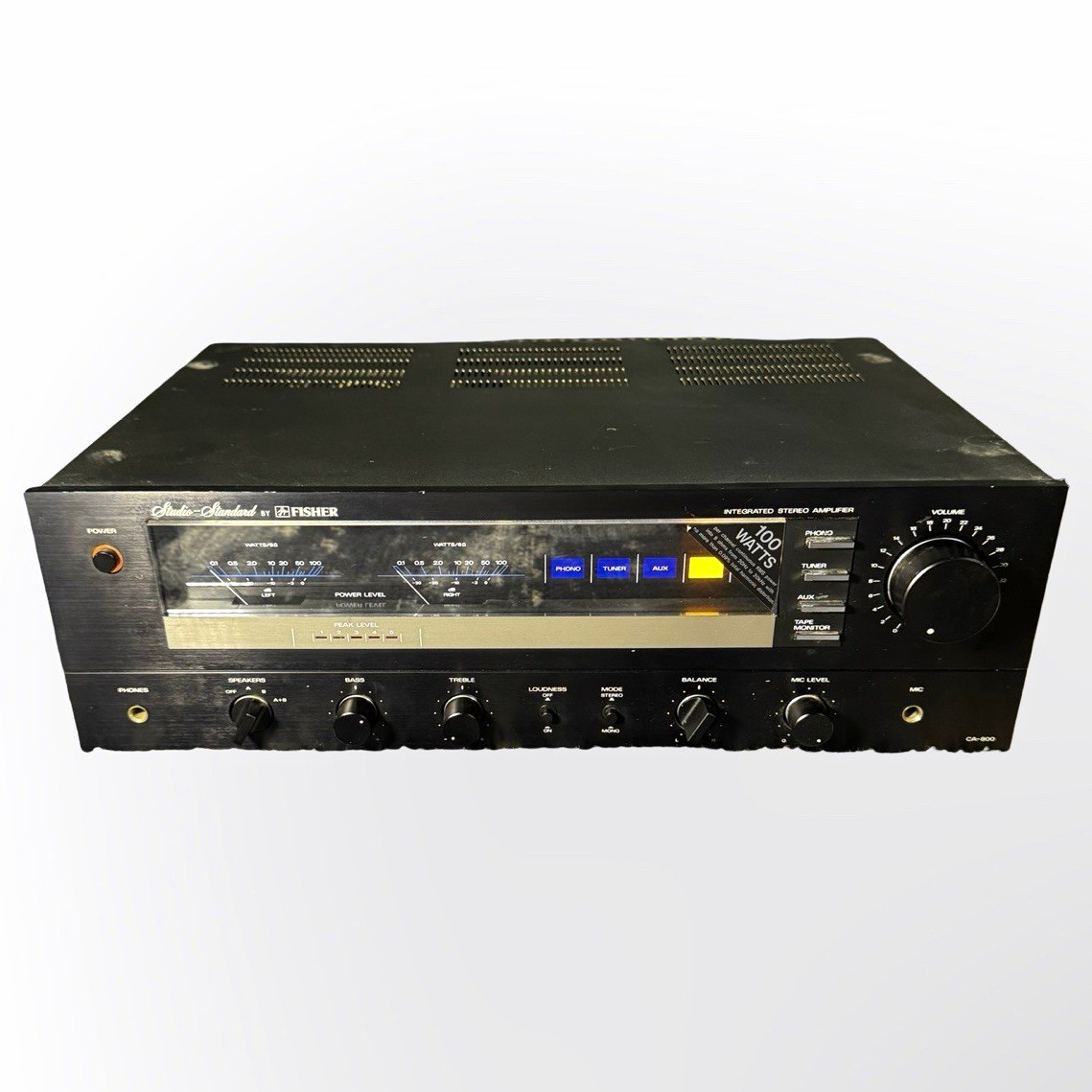 Fisher CA-800 Studio Standard Integrated Stereo Amplifier 100W Tested Working