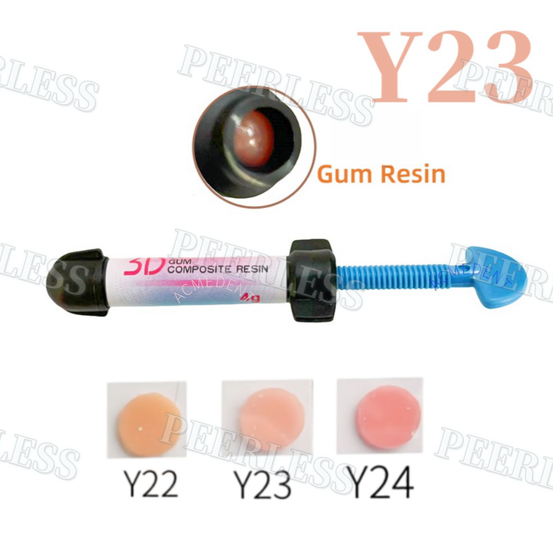 Y23 Pink Shade Gingiva Resin Dental Gum Recession Composite Syringe Light Cure