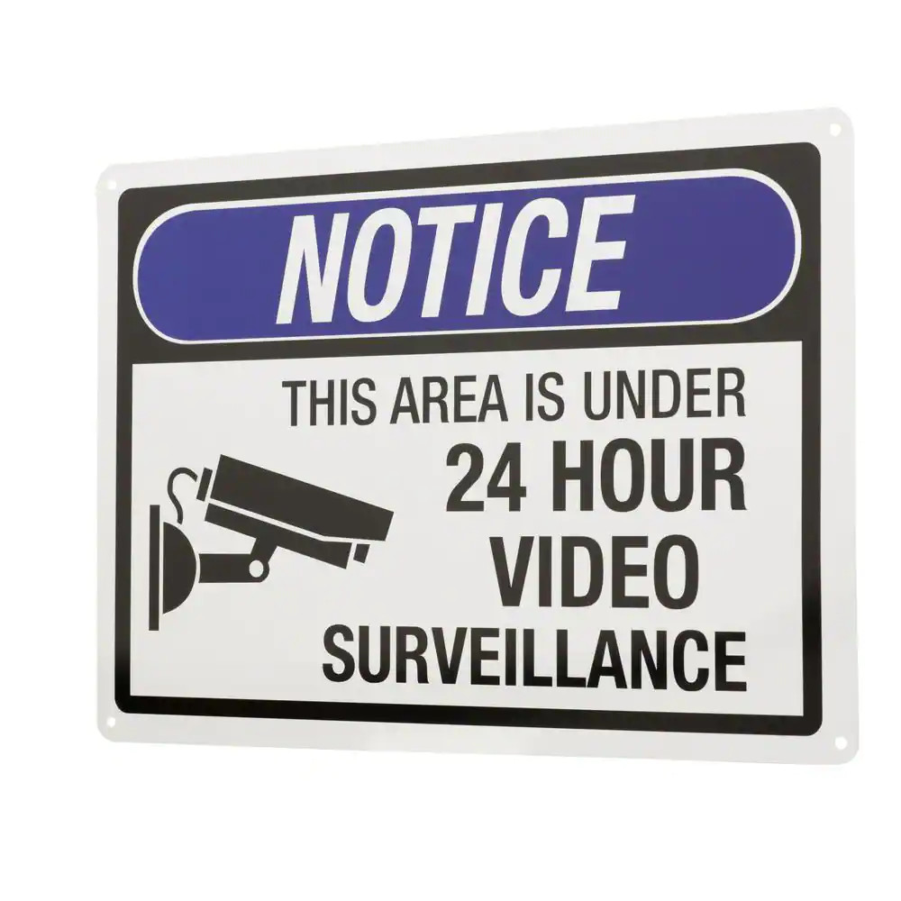10 in. x 14 in. 24-Hour Video Surveillance Sign 10 in. x 14 in. 24-Hour Video Surveillance Sign